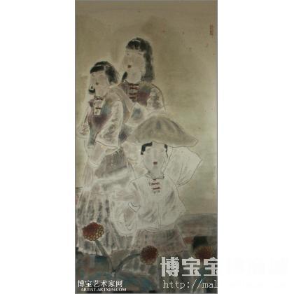 雨季来临1 写意人物画 李垚作品 类别: 写意人物画