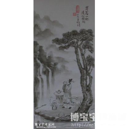 芳茗一杯 山水画 山野老翁作品 类别: 国画山水作品