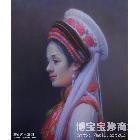 白族姑娘 人物画 胡艺怀作品 类别: 国画人物作品