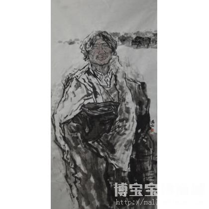 史广信 康巴汉子 类别: 国画人物作品