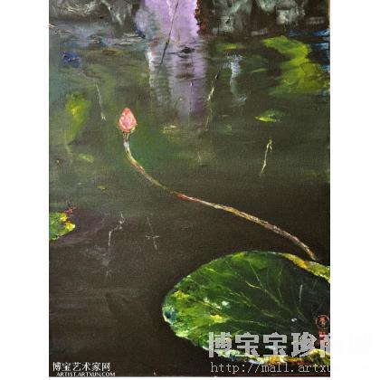 李跃明 红荷 类别: 风景油画