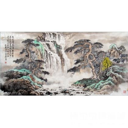 韩世炎 银河飞落青松稍 类别: 国画山水作品